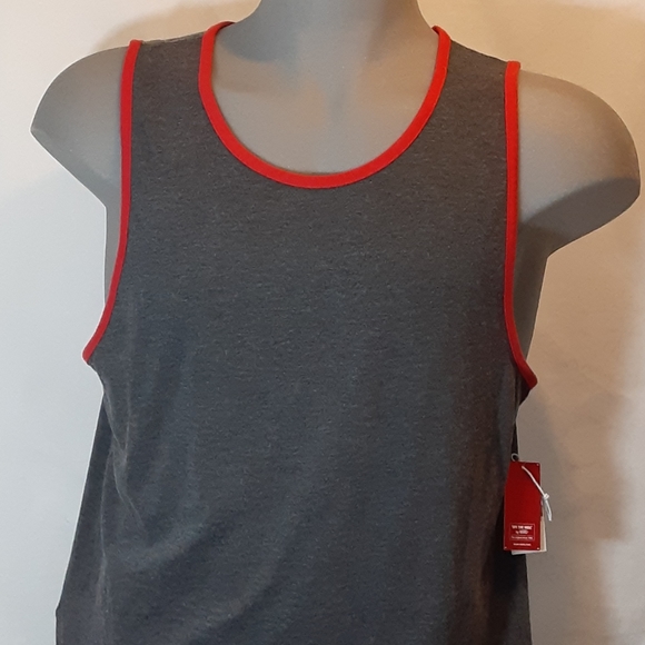 Vans Other - NWT Vans Mens Large Gray Basic Tank Red Trim